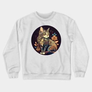 Beautiful Cat Boho - Colorful Cat Kitten Lover Crewneck Sweatshirt